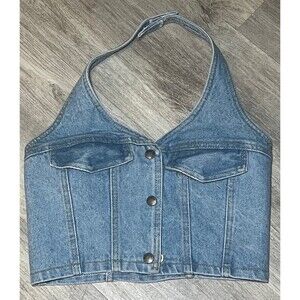 Vintage beautiful Paris Blues‎ Jean halter size 3